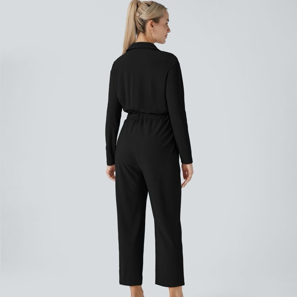 NWT Halara Collared Button Long Sleeve Drawstring… - image 2